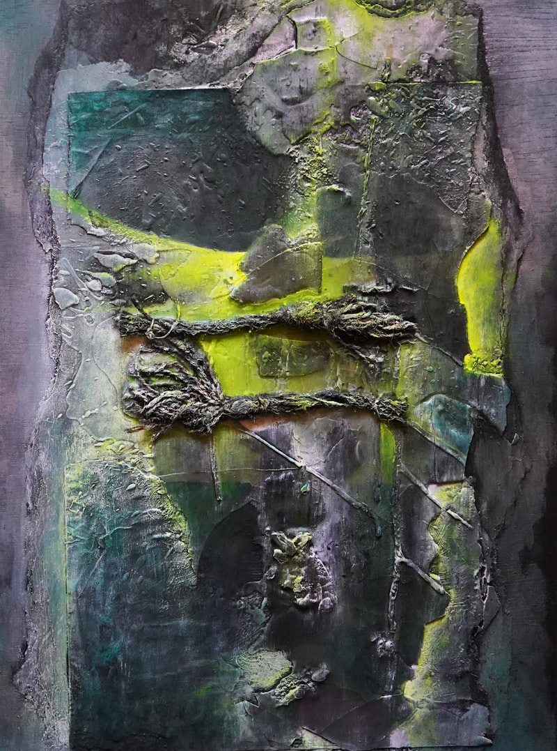 1 The green embrace 37x50 Mixed media